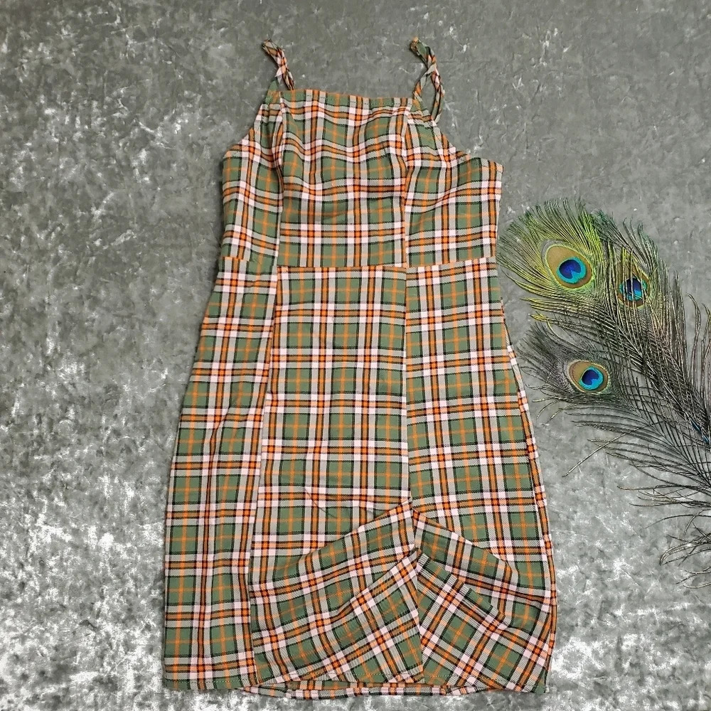 Urban Outfitters Monica Plaid Mini Dress